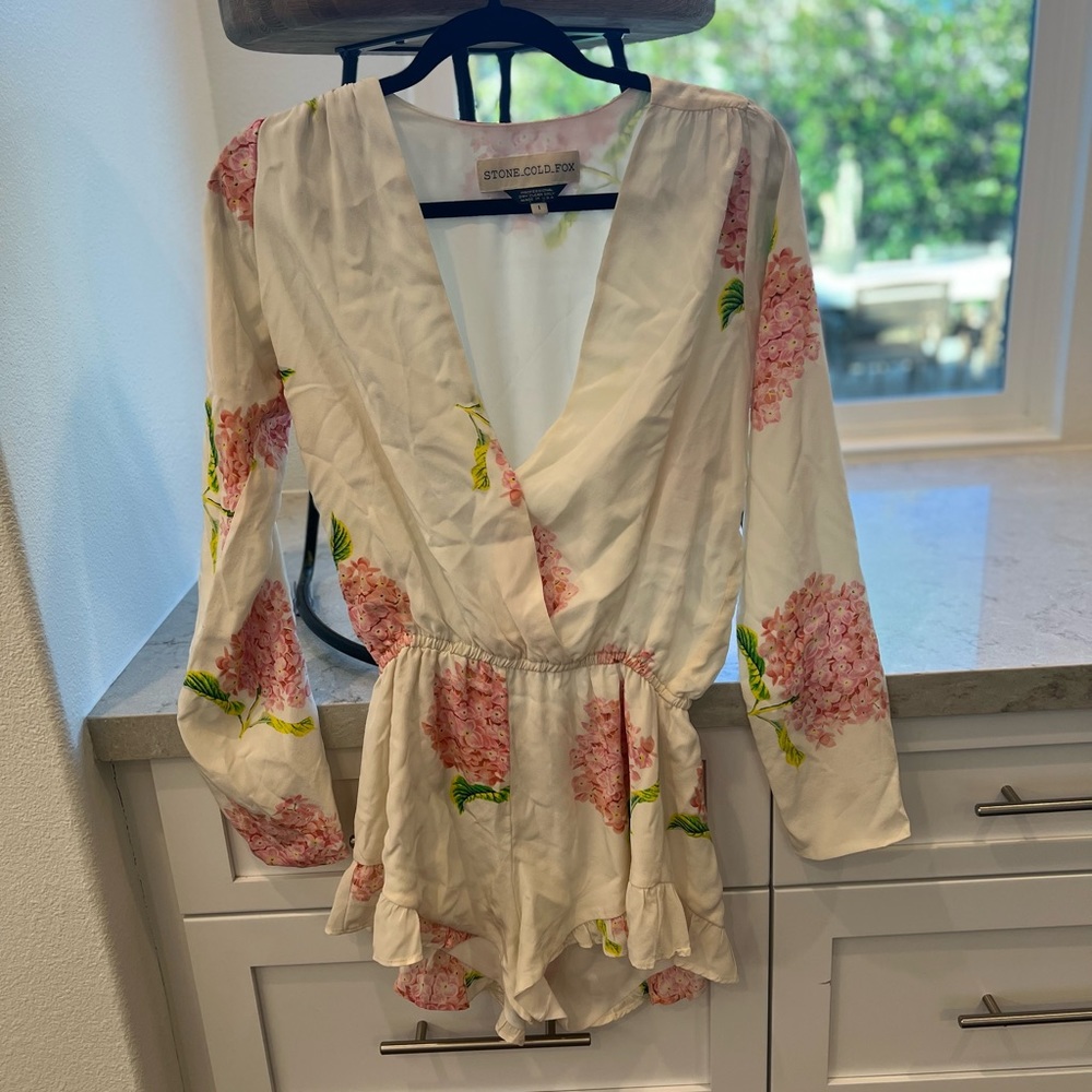 Stone Cold Fox Floral Romper- size 1